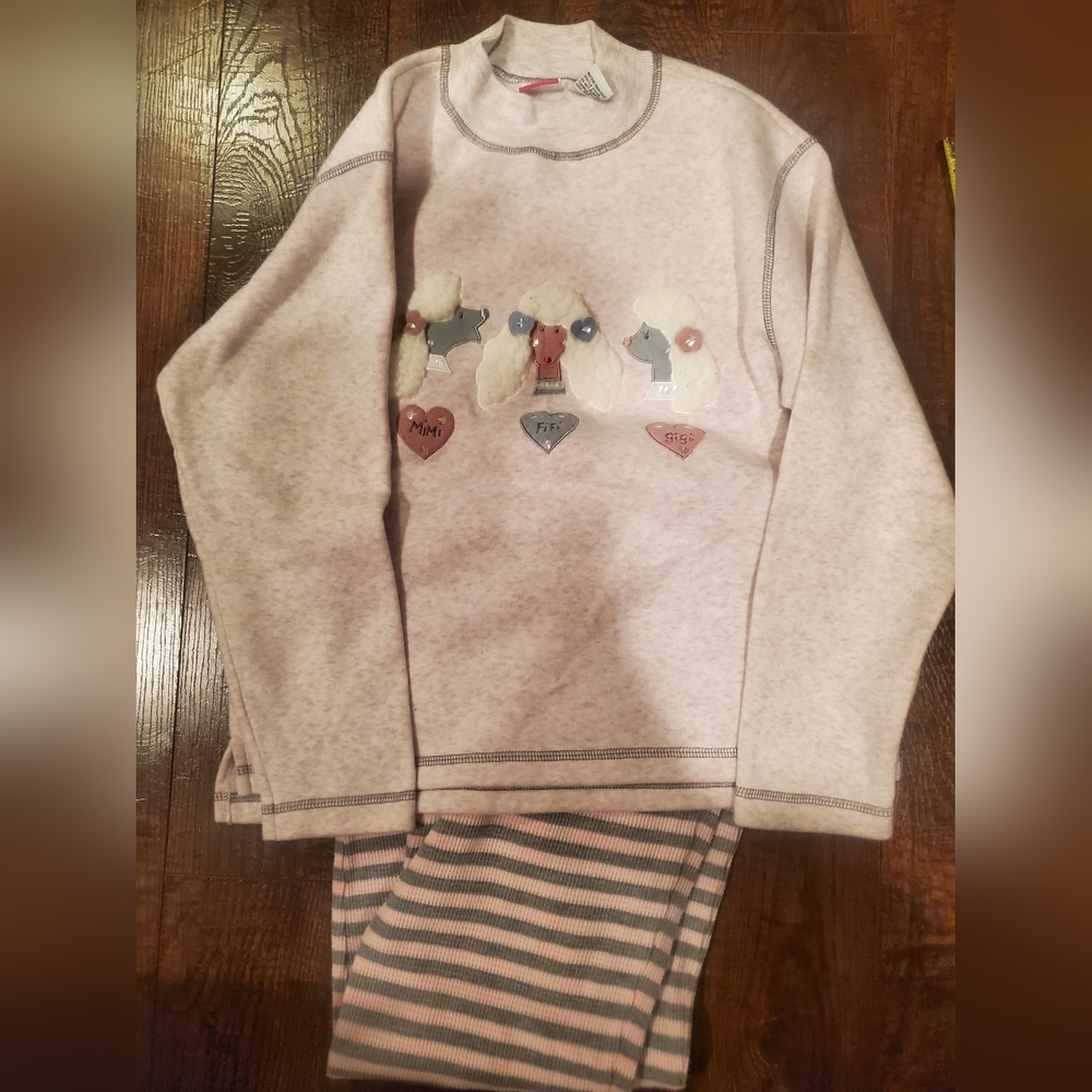 Vintage Where and when girls dog outfit with pants! Size M